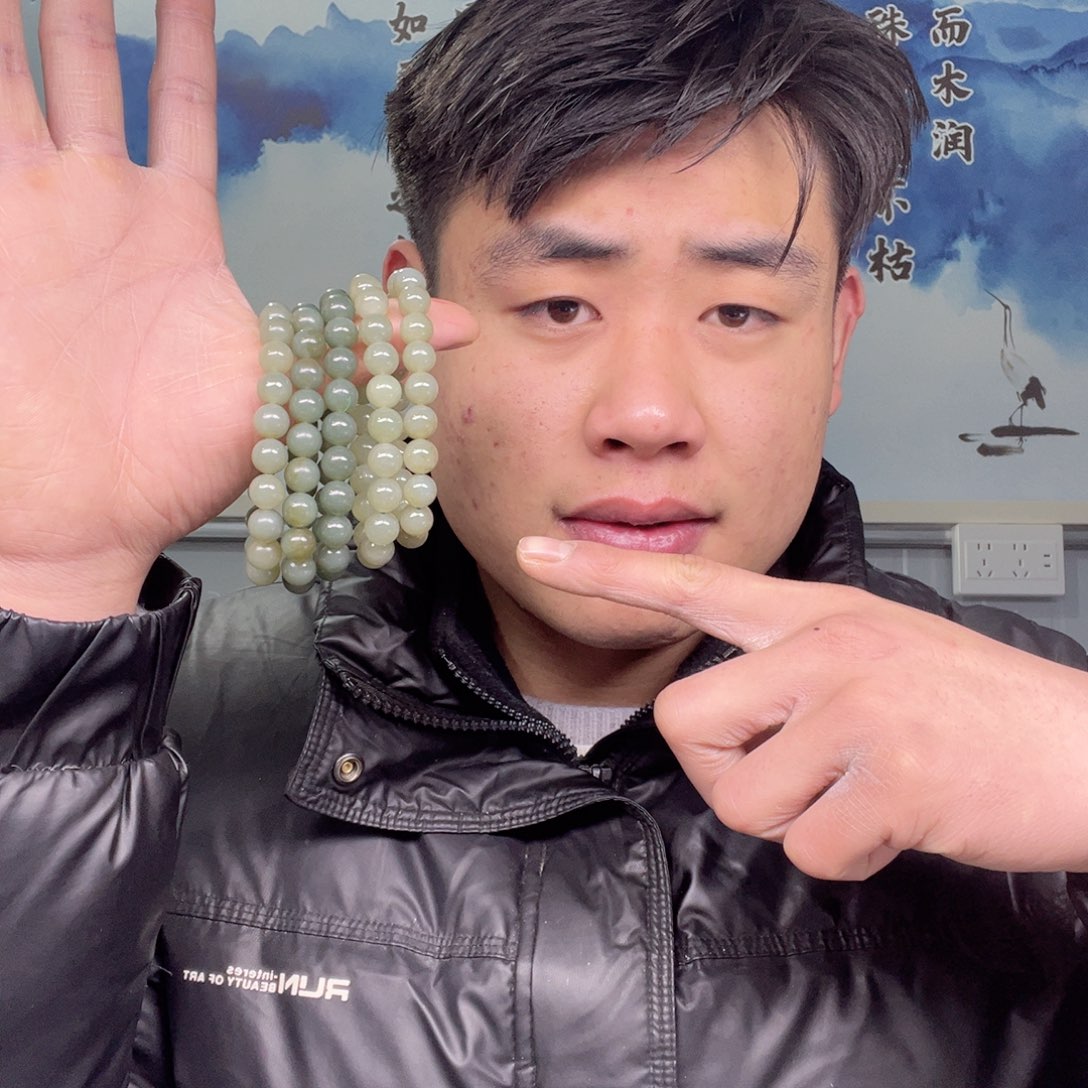 和田玉手串未镶嵌多样性拍一发一且末卡10