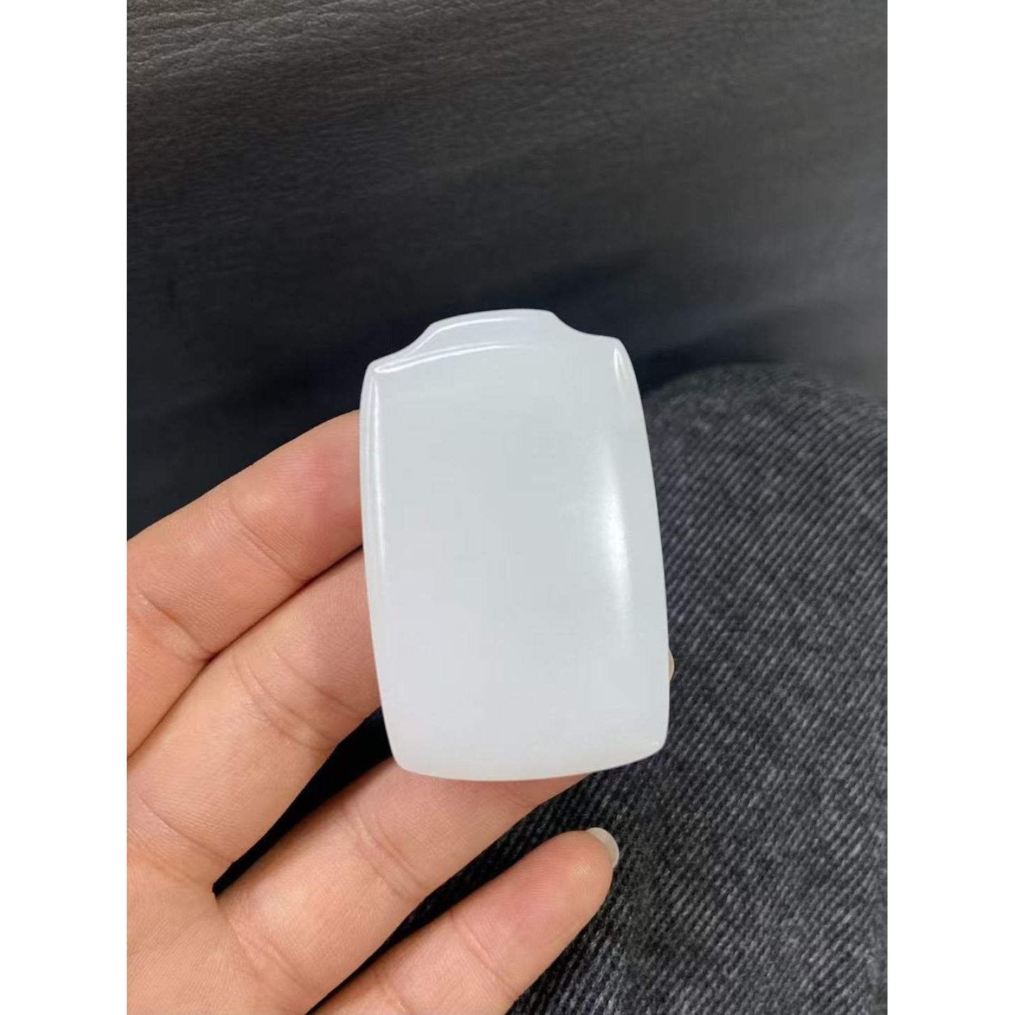 强烈推荐和田玉｜羊脂玉无事牌50*31*12mm左右超级合适钢板料中的