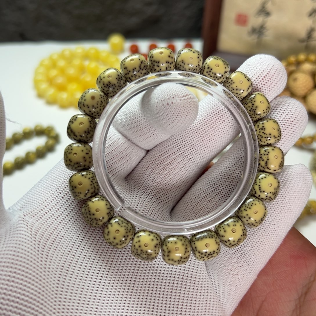 微氧化11/10星月菩提石玉料单圈