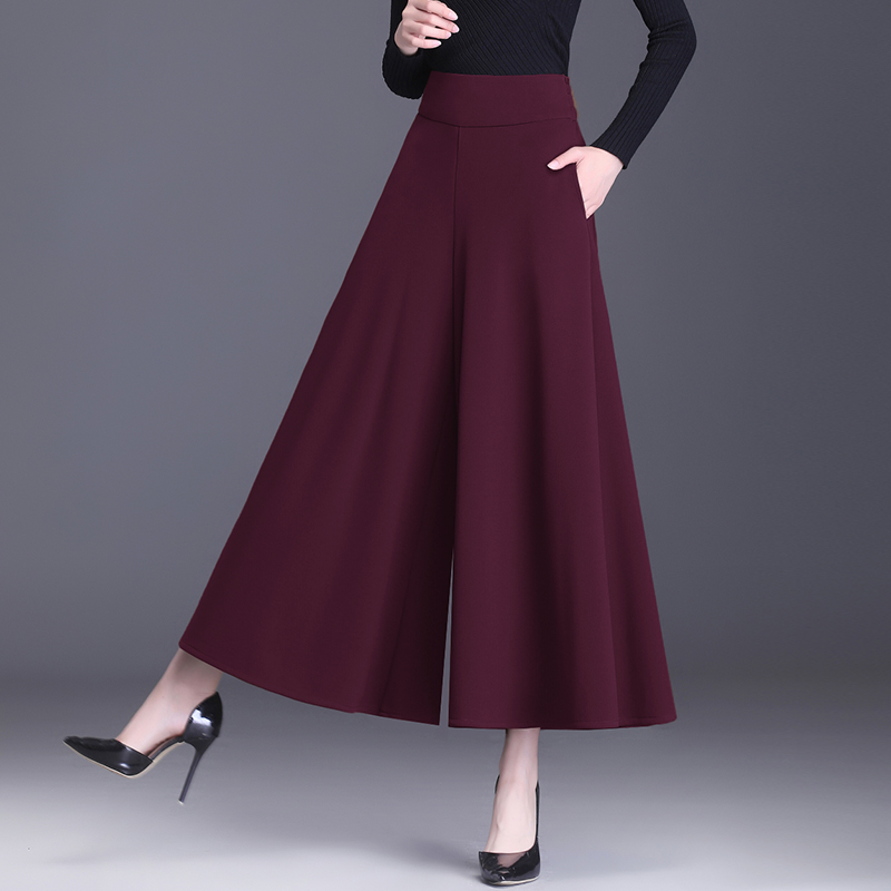 【裤长86-88CM】高腰裙裤2025春季新款大脚裤九分时髦垂感阔腿裤女