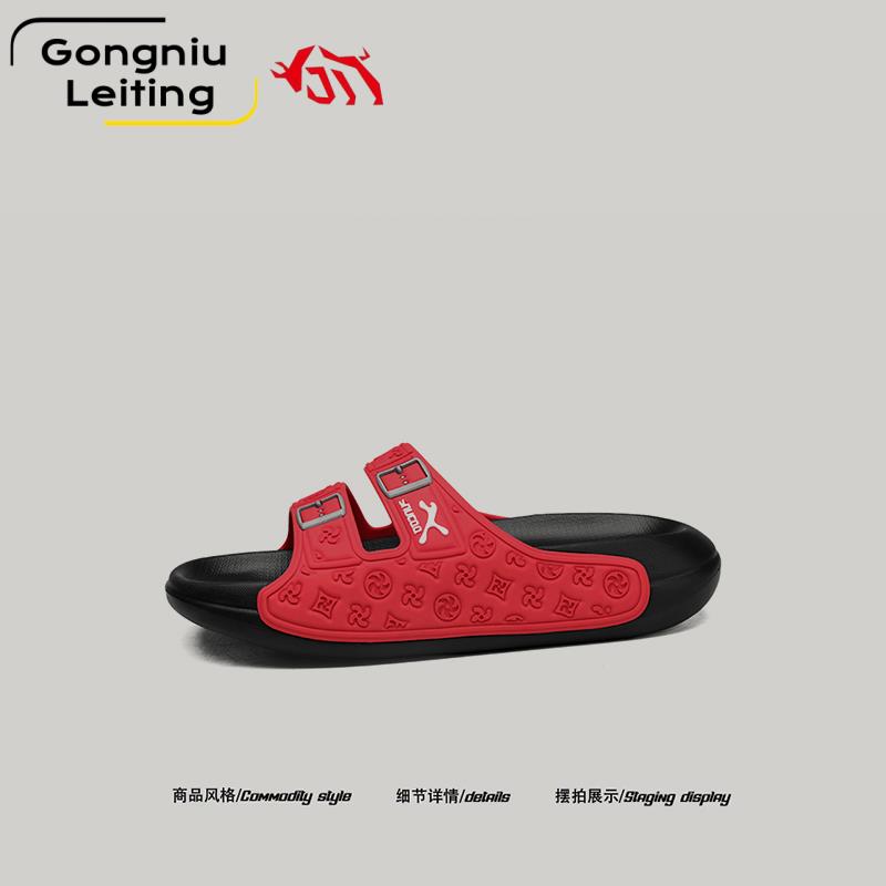 【潮牌新款】德国公牛雷霆2025夏季新款拖鞋男大码居家户外沙滩凉拖