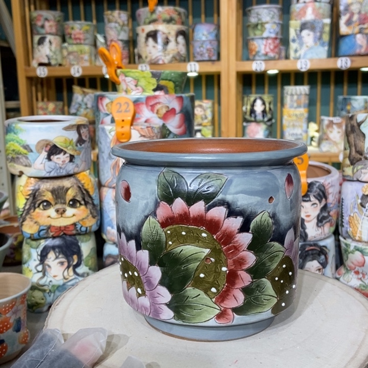 红陶景德镇艺术手绘作品