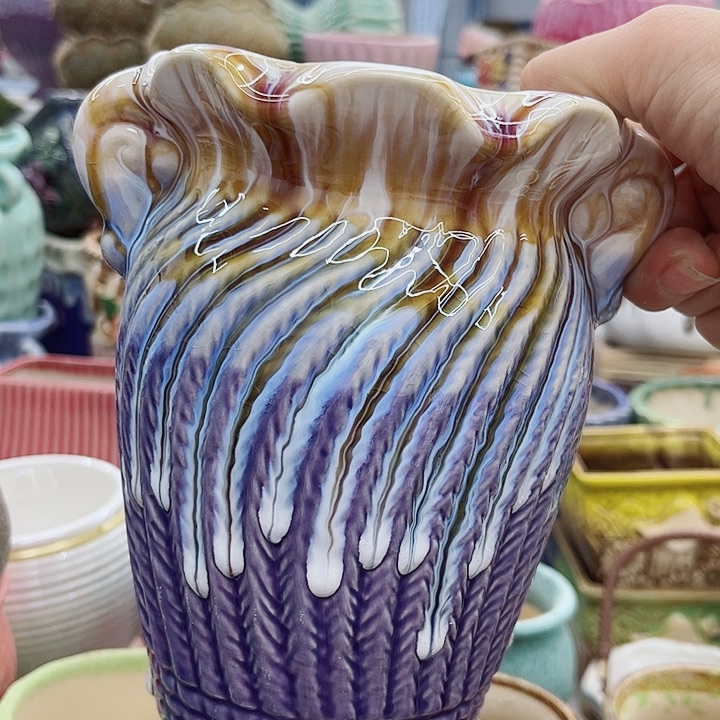 多肉绿植陶瓷花盆9.9包邮，有孔