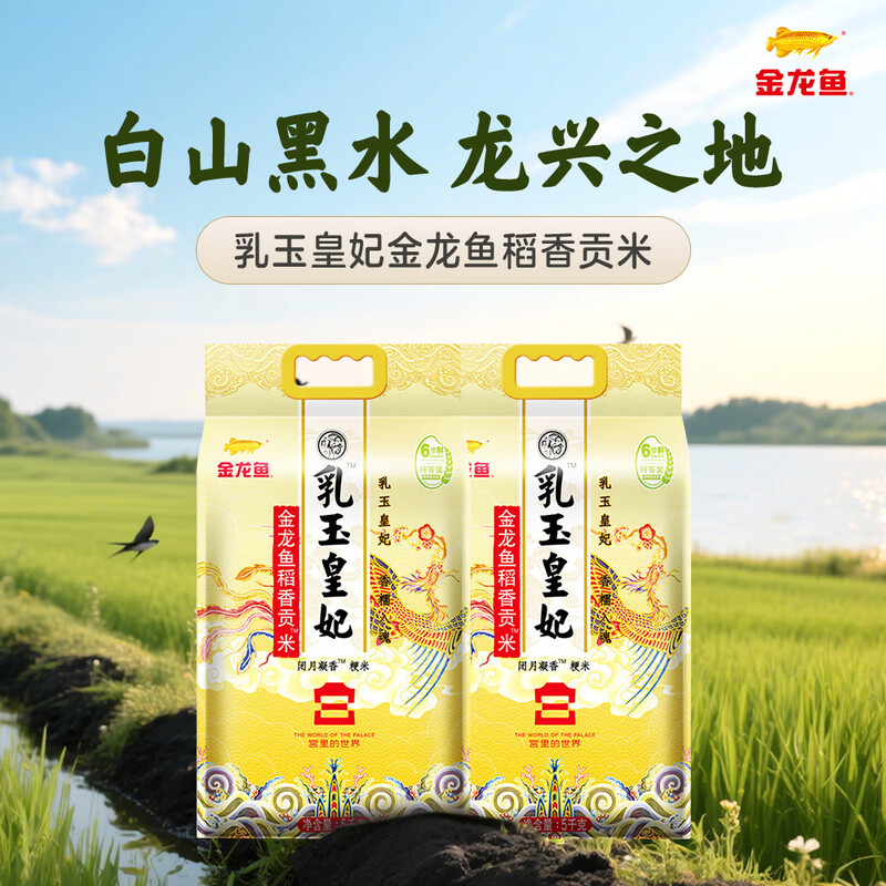 金龙鱼乳玉皇妃稻香贡米5kg*2/箱东北大米鲜米新米粳米团购送礼