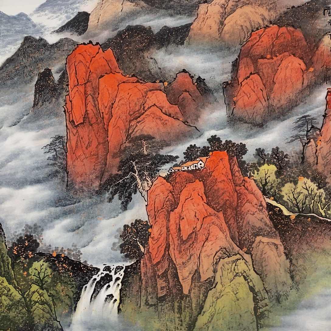 国画南湖书画精品浮力