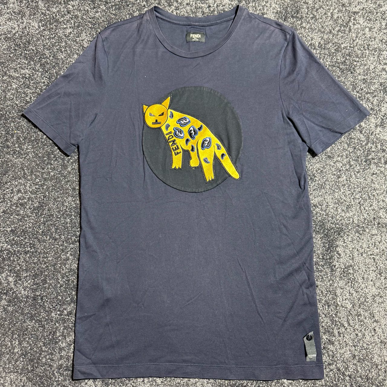 95新 FENDI/芬迪 动物刺绣圆领短袖 46码 