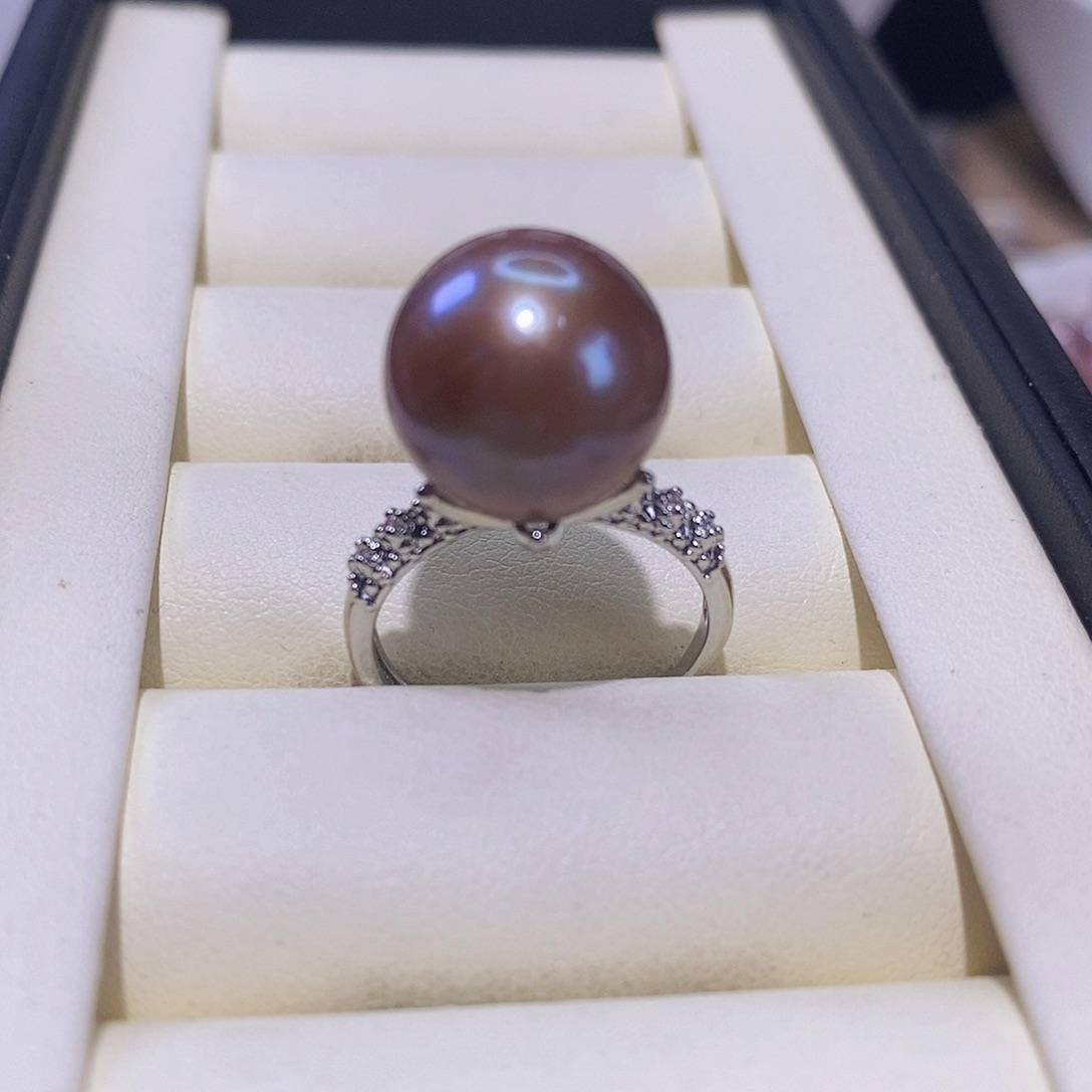 淡水珍珠戒指合金