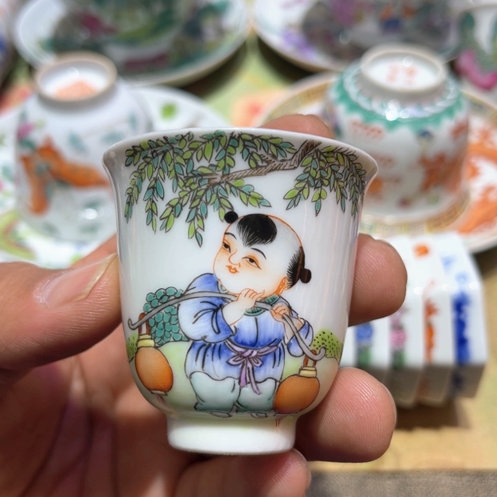 纯手绘精品盖碗杯