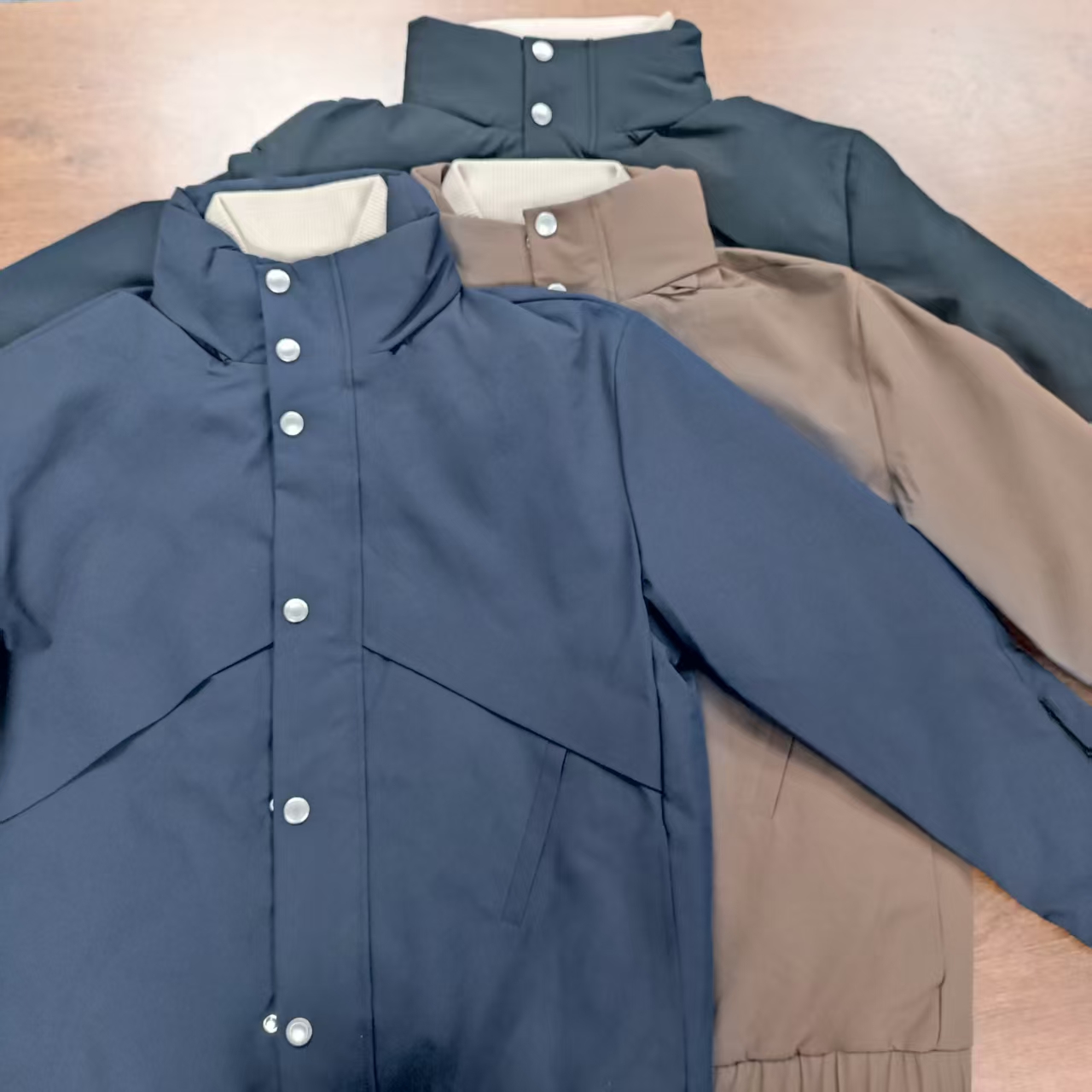 L秋冬款羽绒外套休闲夹克立领老钱风（卡码拍小）