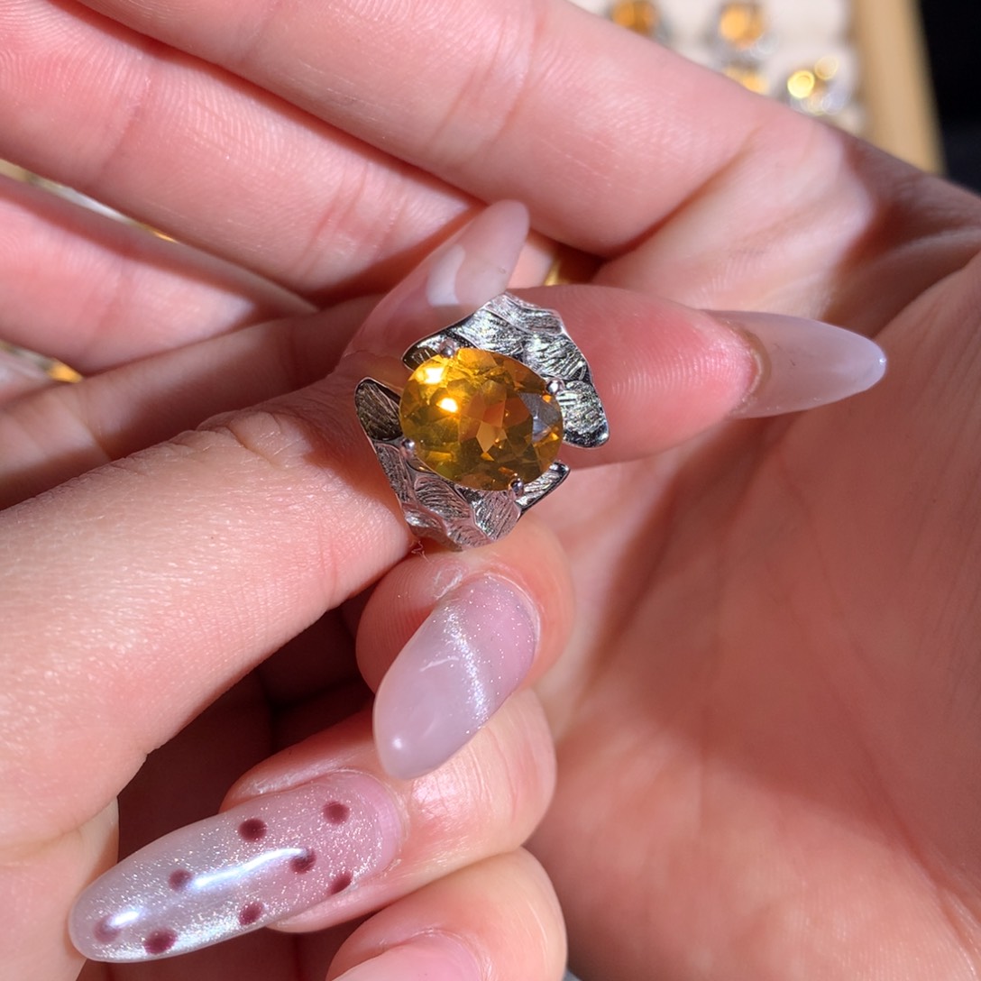 【闪购商品】水晶戒指银S925镶嵌霜*戒指