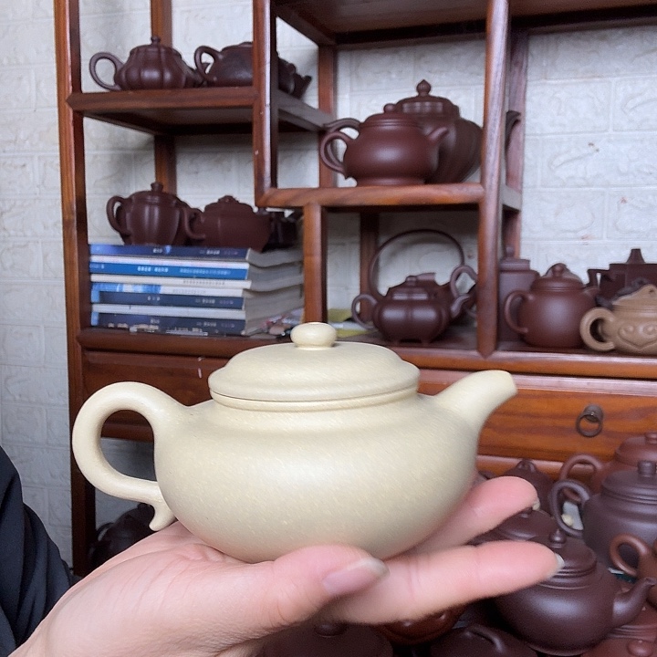 用***3茶壶紫砂本绿280cc精工半手工