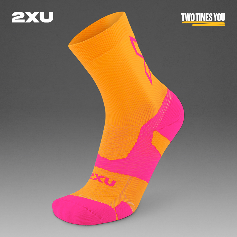 2XU Vectr系列马拉松跑步健身瑜伽跑步袜中筒袜吸汗防运动袜