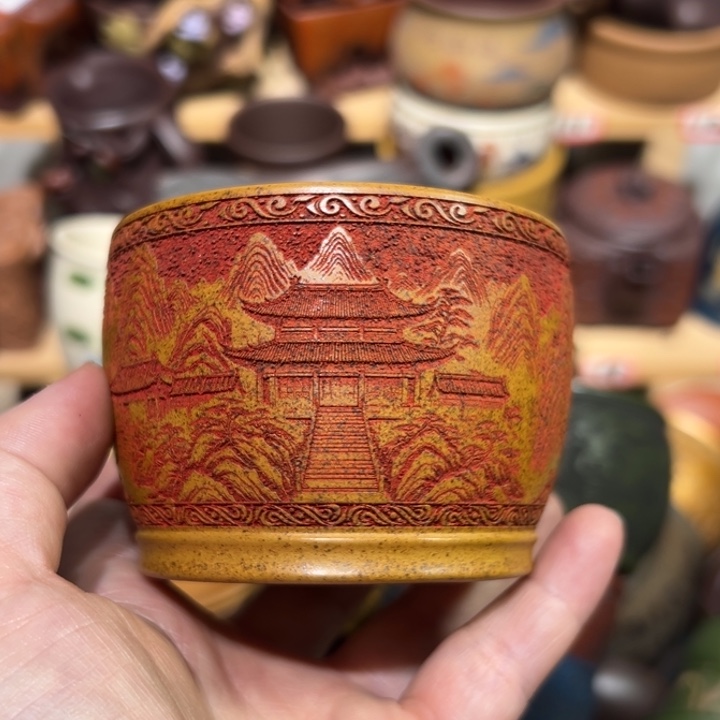 紫砂茶杯宜兴紫砂主人杯