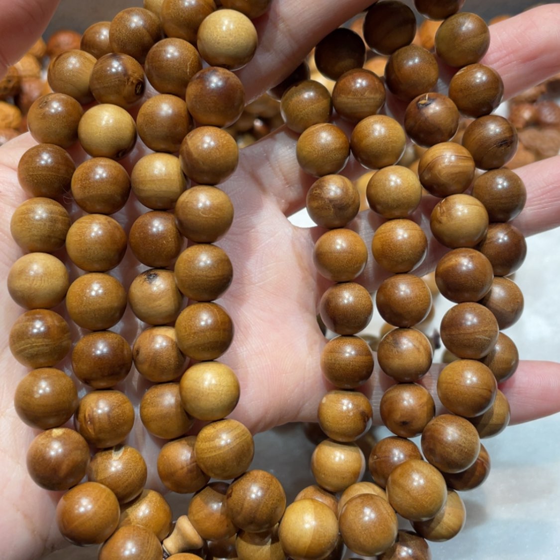 【闪购商品】檀香木手串/手链大*1.0×108横纹黑肉瑕疵珠子