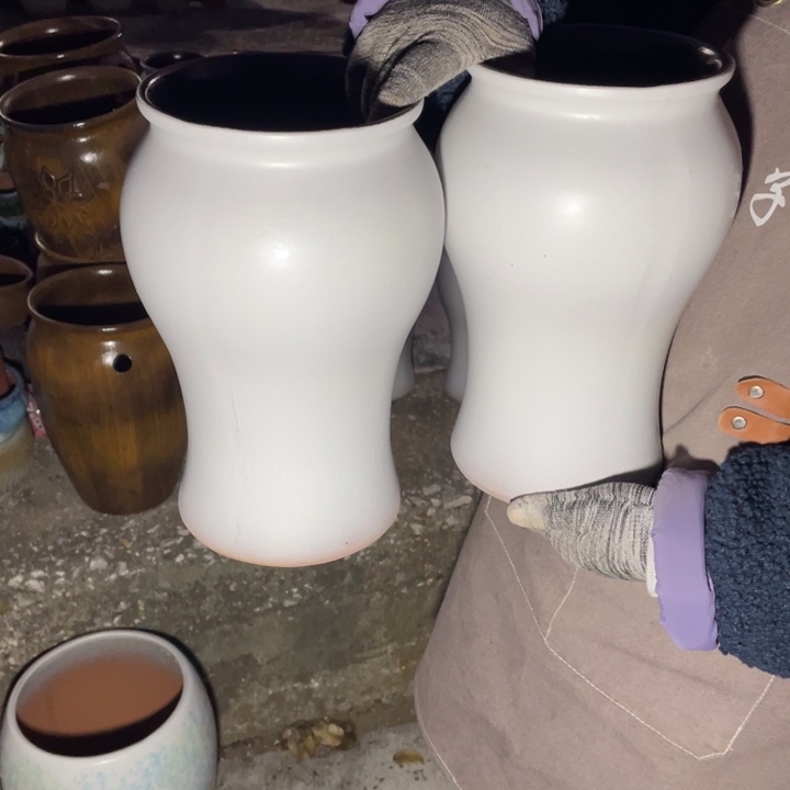 紫砂花盆口15高28瑕疵瑕疵