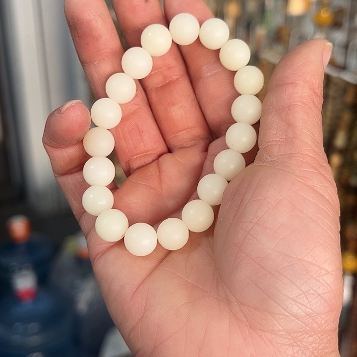 白玉菩提吊坠10白色单圈