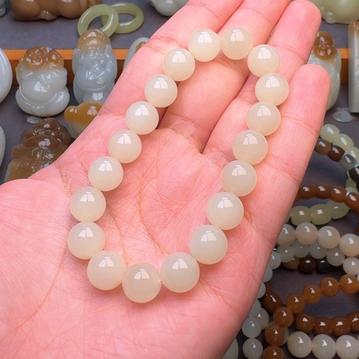 和田玉手串未镶嵌