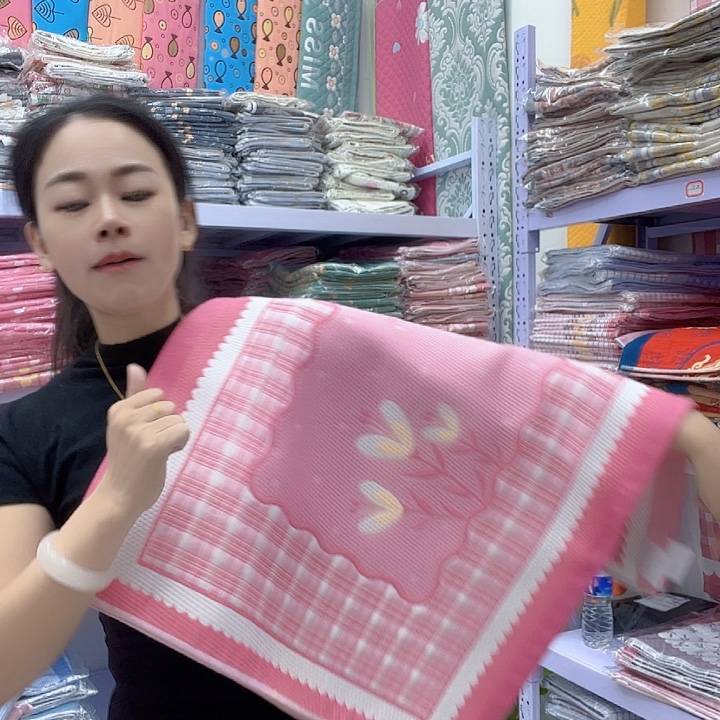 棉粉色三朵花纯棉