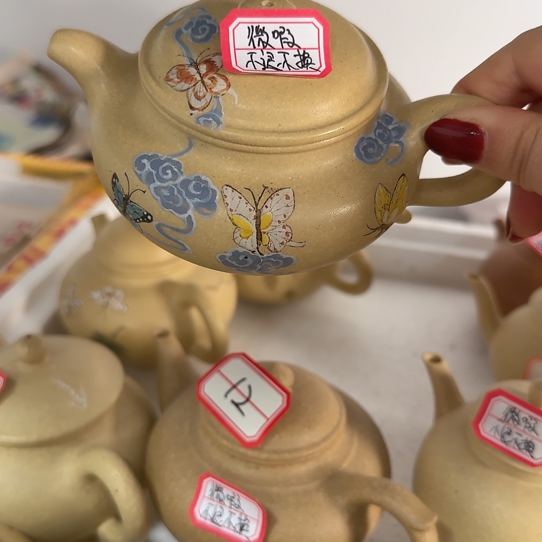 紫砂茶壶黄龙山原矿本绿220