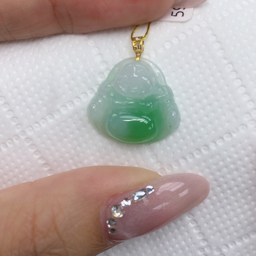 颈饰18K金镶嵌翡翠