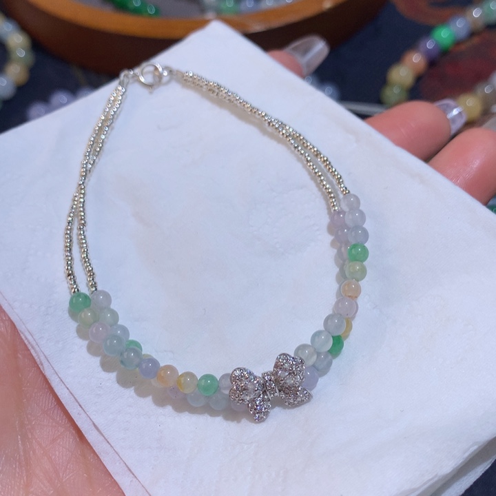 翡翠散珠双圈马卡龙