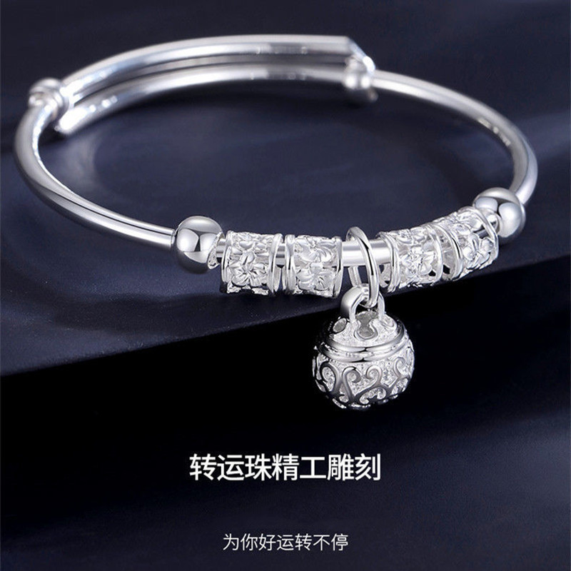 足银手链 999宫铃手镯A180