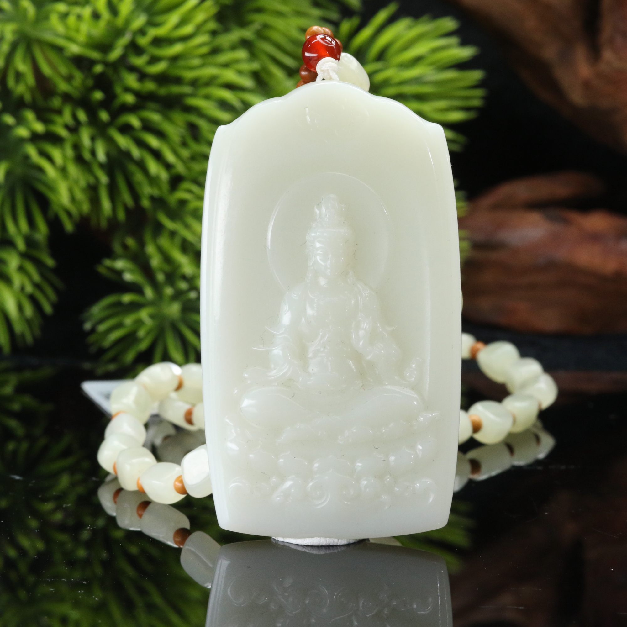 7和田玉观音吊坠/100481北京中保拍卖