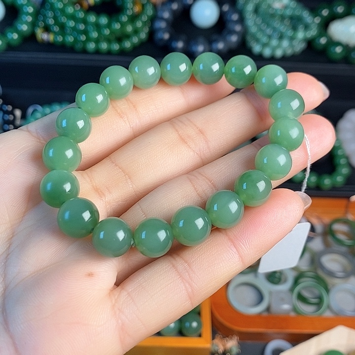 和田玉（碧玉）手链未镶嵌