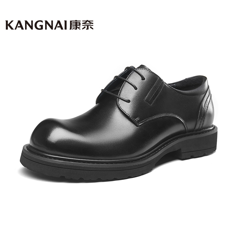 Kangnai/康奈37489专柜正品秋季商务正装系带真皮大头软底男皮鞋