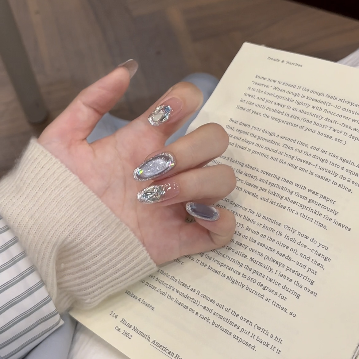 TUGE Nail “紫色星空”秋冬系星空紫猫眼带钻韩系温柔风穿戴甲TGY1