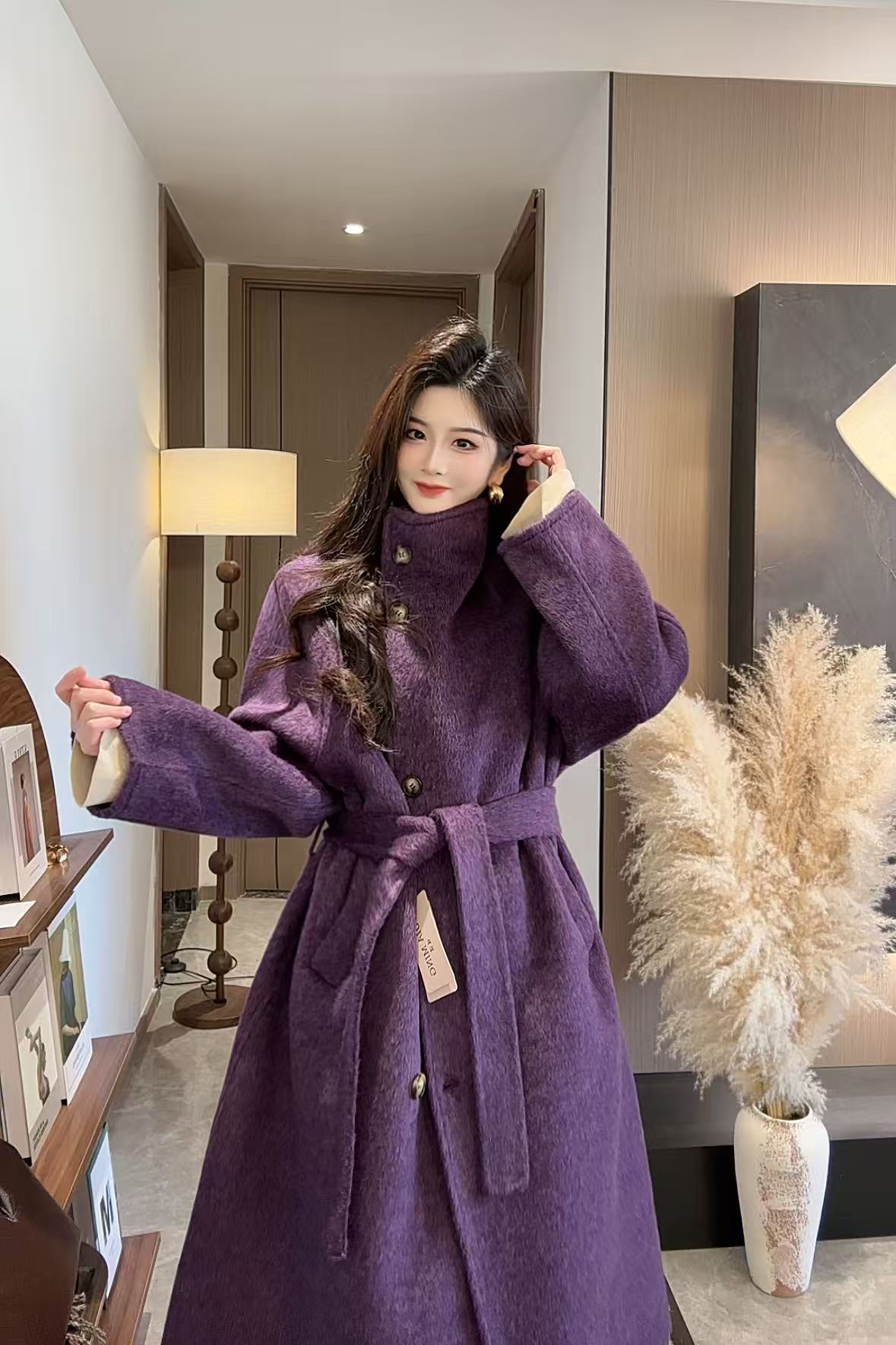 【一安岩】2025新款立领超显瘦松弛时尚羊毛大衣