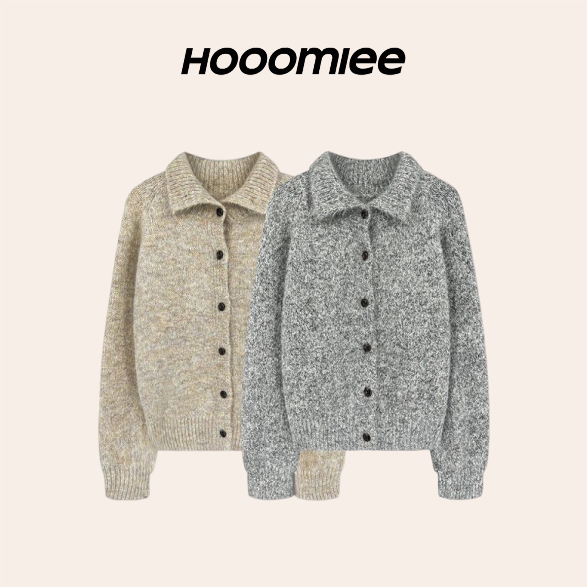 Hooomiee 意式沉稳 羊毛中高领毛呢排扣女士外套T25WCF6297