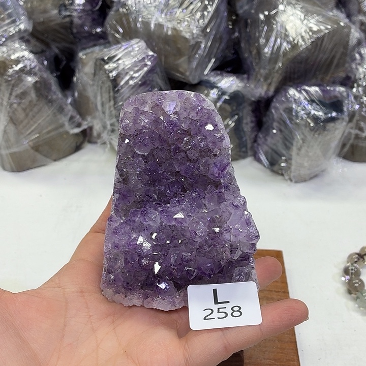 水晶未镶嵌摆件天然紫水晶