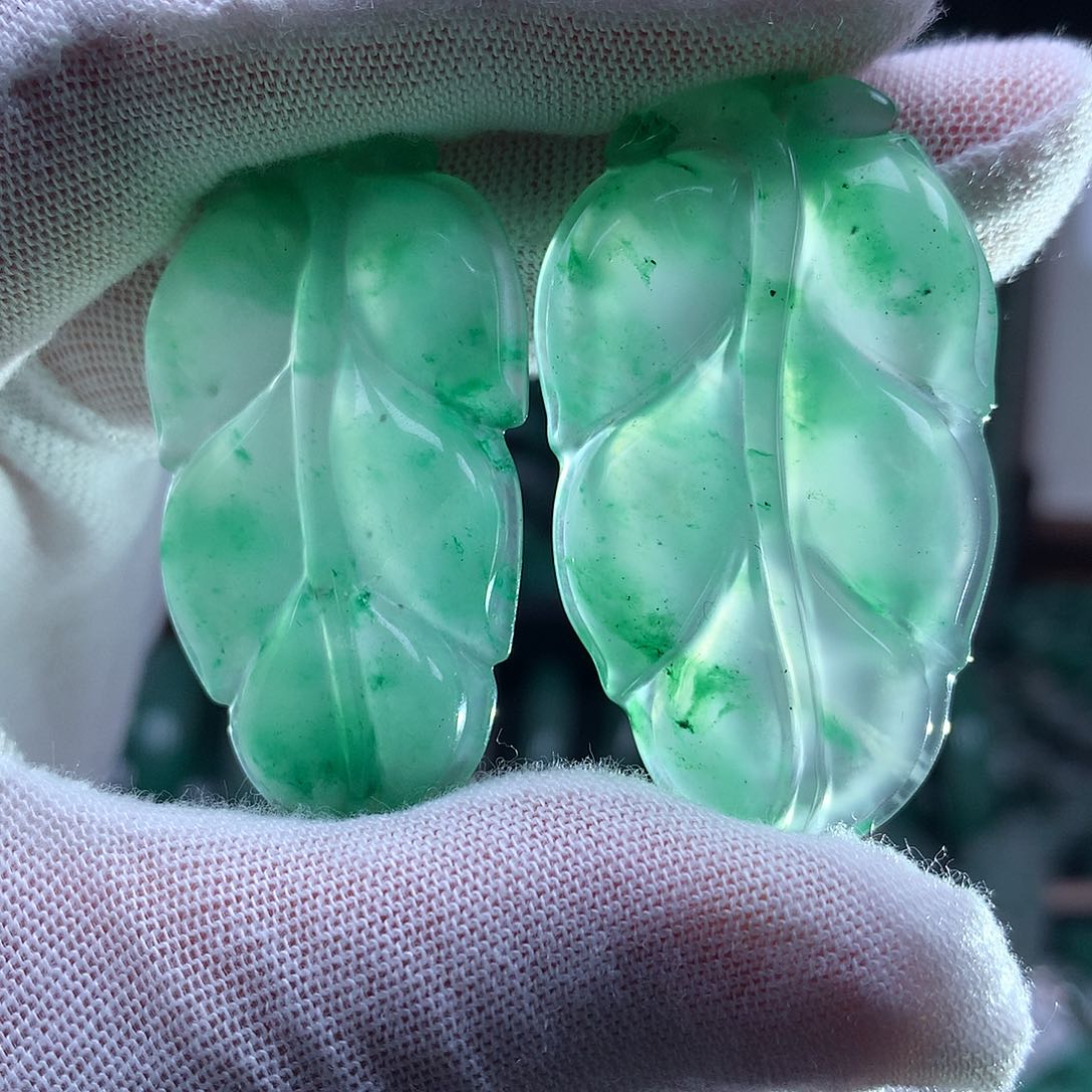 石英质玉吊坠(不含链)未镶嵌叶子（拍一发一）