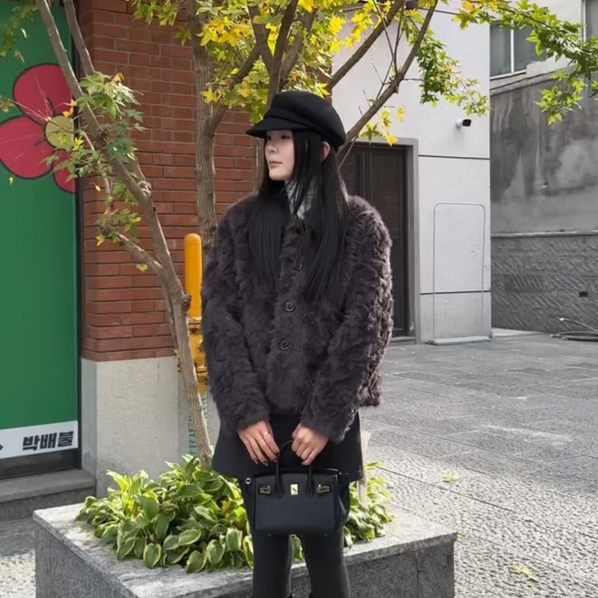 【加绒加厚】8788短外套托毛外套大衣上衣女士翻领