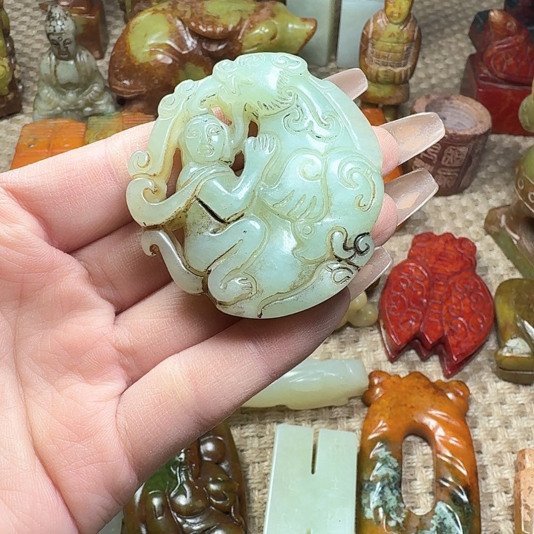 白玉菩提吊坠挂件