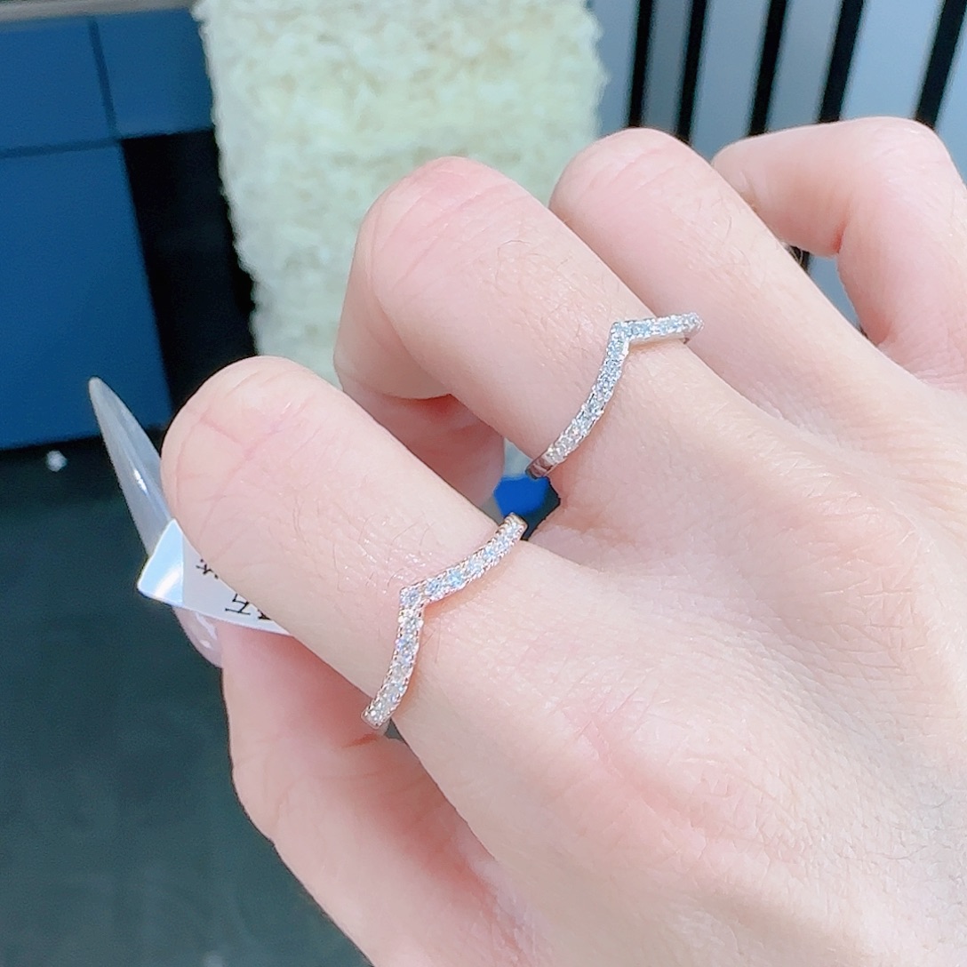 锆石铜合金925银戒指