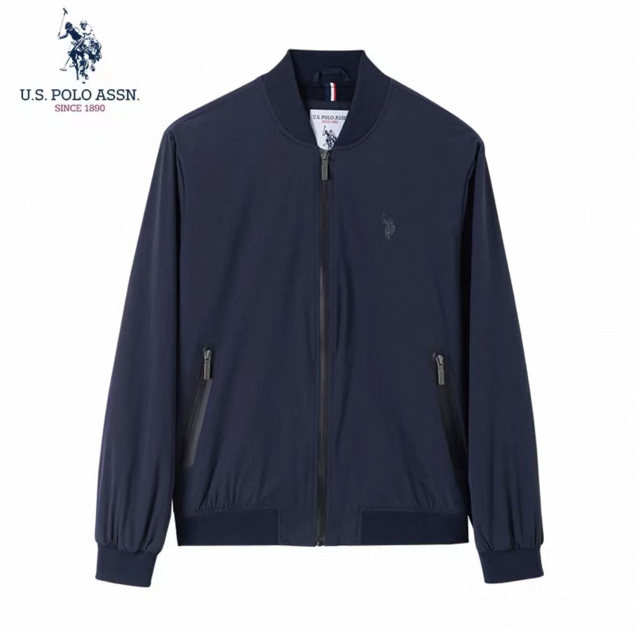 USPAUSPA男士春秋刺绣时尚休闲绿水鬼夹克