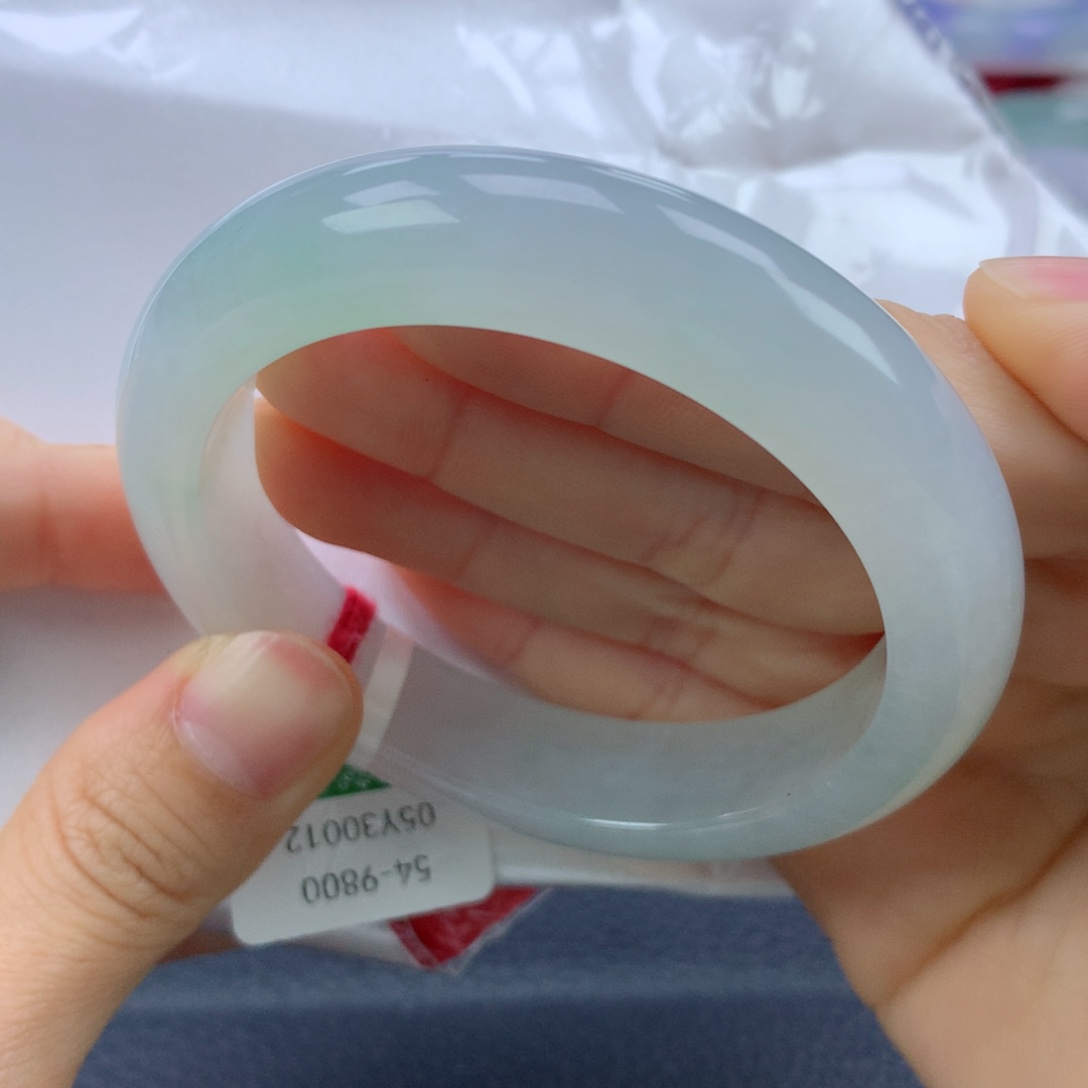 翡翠手镯未镶嵌54.9正