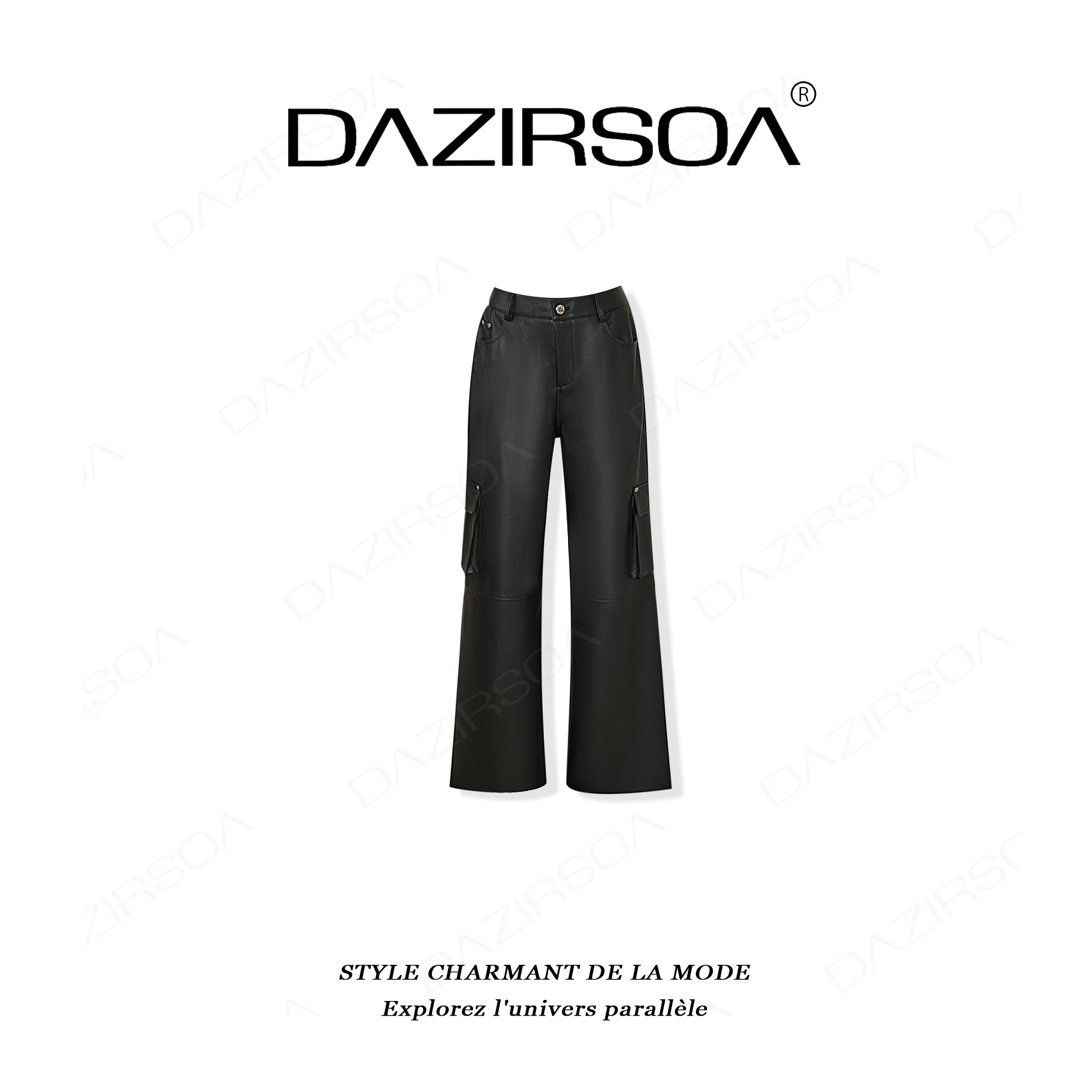 25A/W// 出型态度//工装口袋显瘦直筒裤 T316