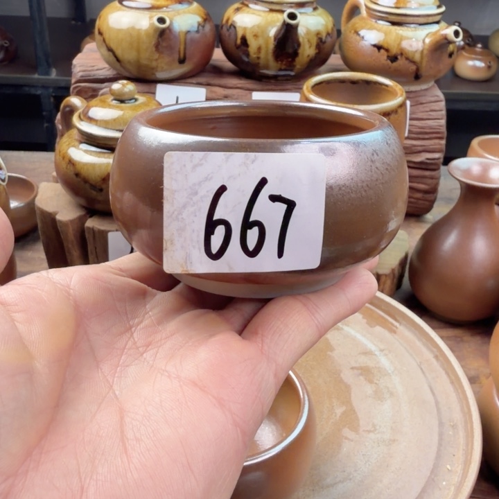 心***壮建水紫陶白泥柴烧杯