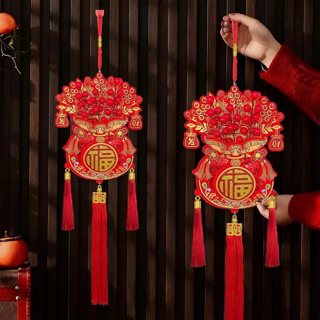 [红果福袋]2026马年爆款福袋子新年挂饰春节挂件玄关入户门