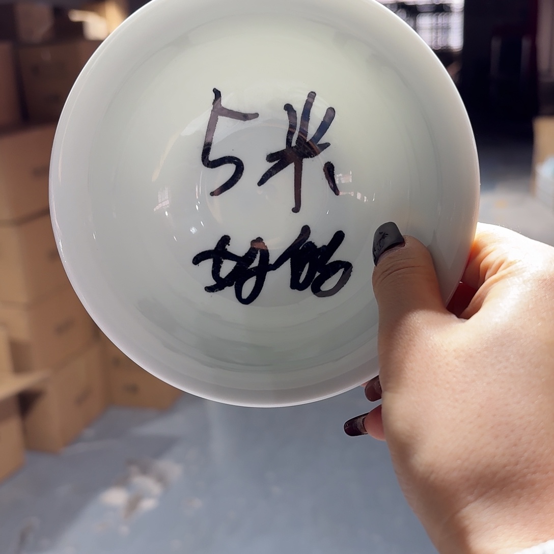 白瓷景德镇5英寸米饭碗四个素好的看图