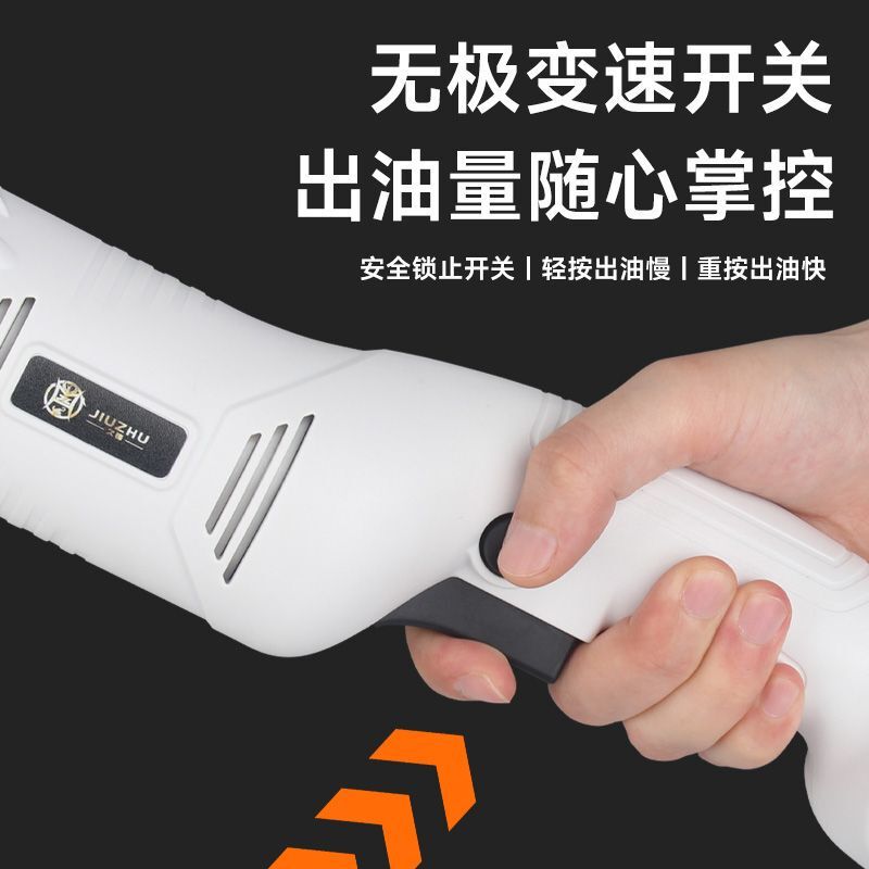 久铸新款电动黄油枪锂电池怪手专用高压注油自动手动打毛毛虫神器