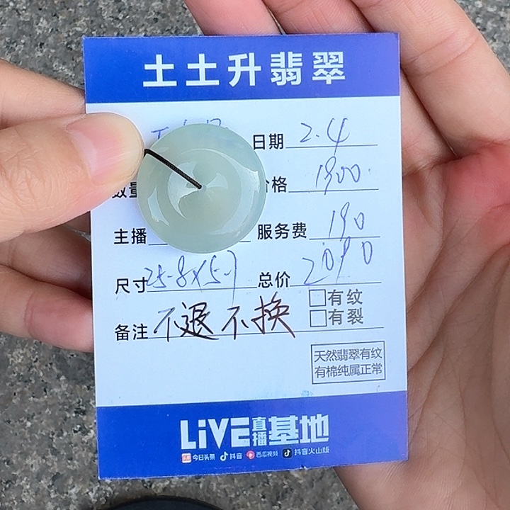 翡翠颈饰未镶嵌T****O挂件