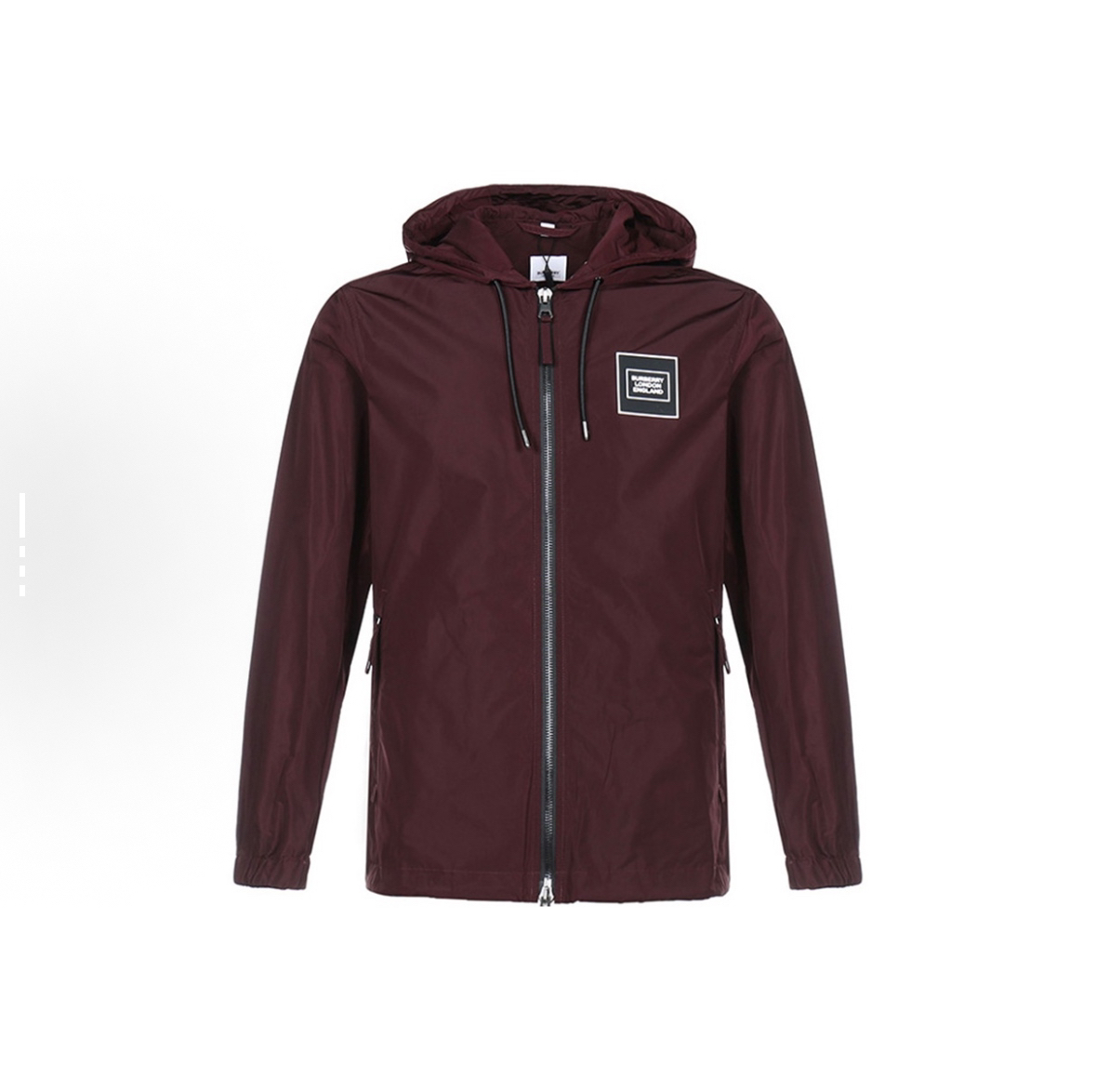 未使用 BURBERRY/博柏利 徽标贴花塔夫绸连帽夹克外套/尺码M/8699