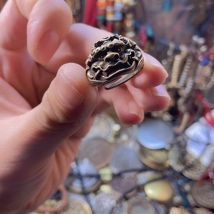 黄铜戒指藏传支巴扎一个