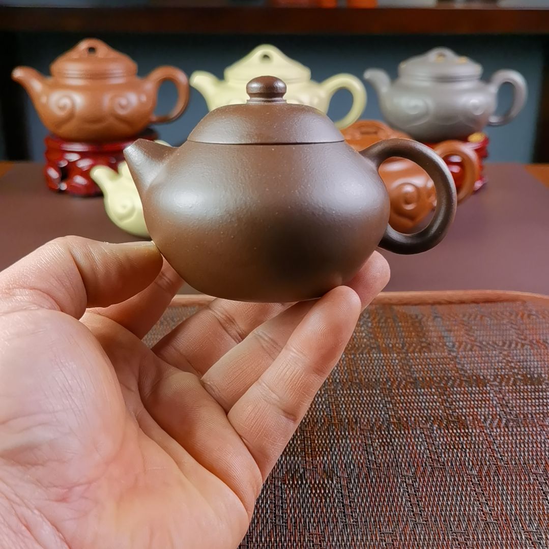 紫砂茶壶老紫泥文旦180CC