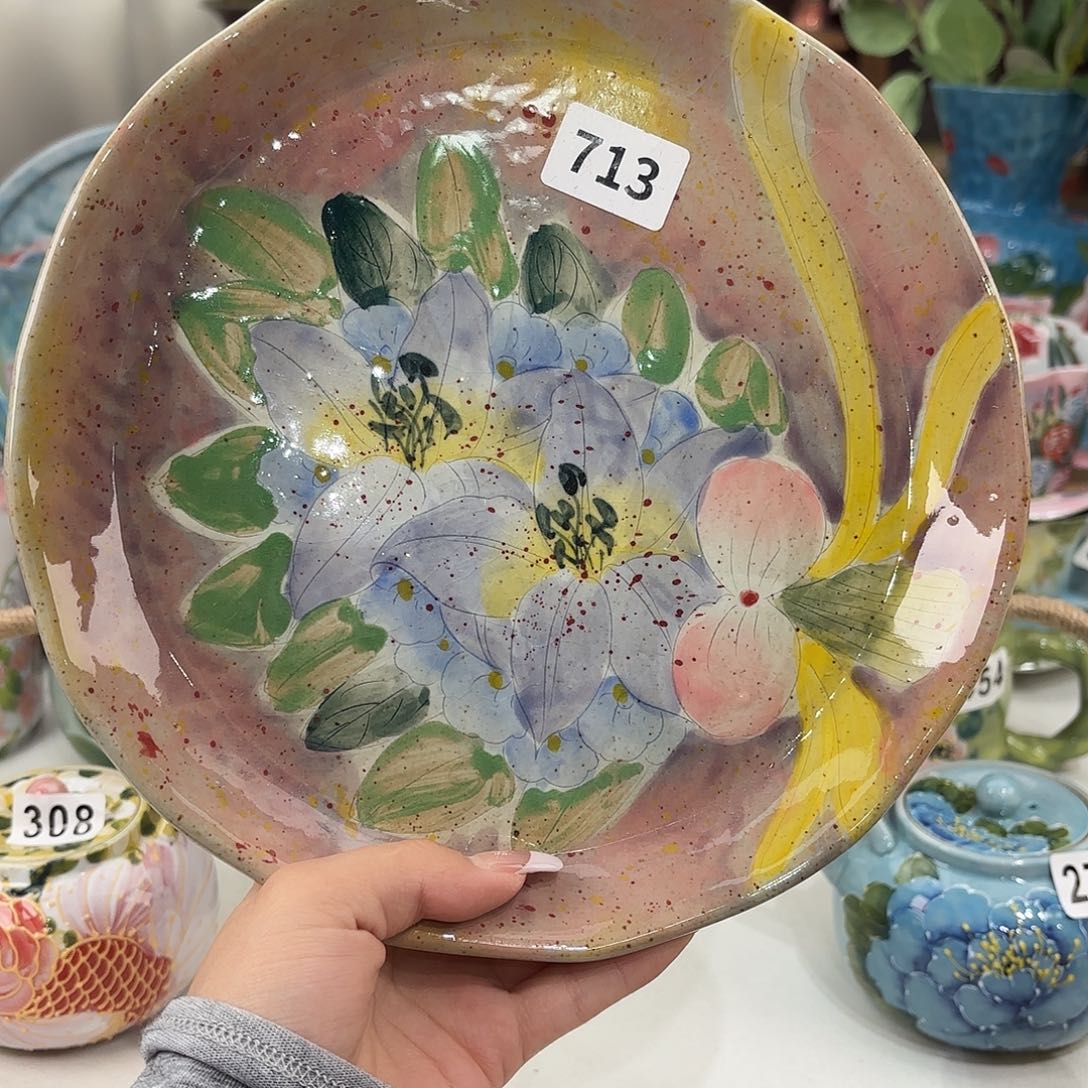 瓷片景德镇手绘高温釉下彩陶瓷茶具