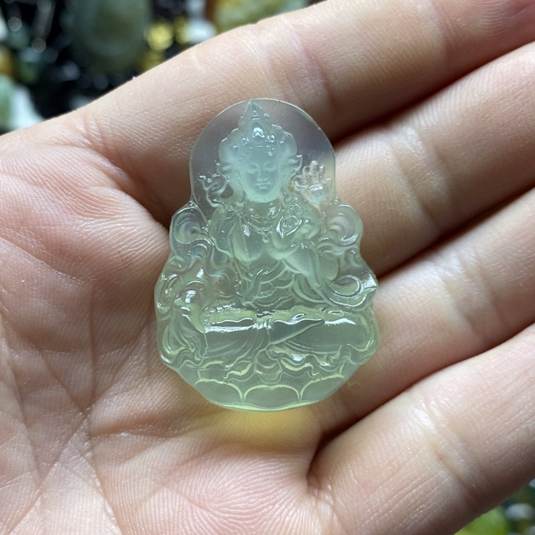 岫玉观音吊坠未镶嵌